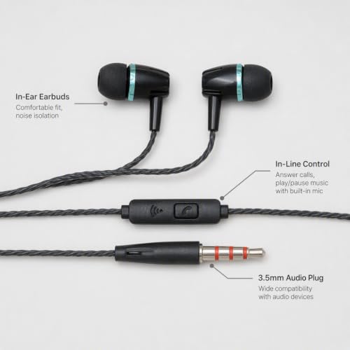 Wired Earbuds Headphones 6 Pack With Microphone,Heavy Bass Earphones, Bulk Earbuds With Noise Isolating, Compatible With Iphone,Ipad And Android Devices, Mp3, Fits All 3.5Mm Devices