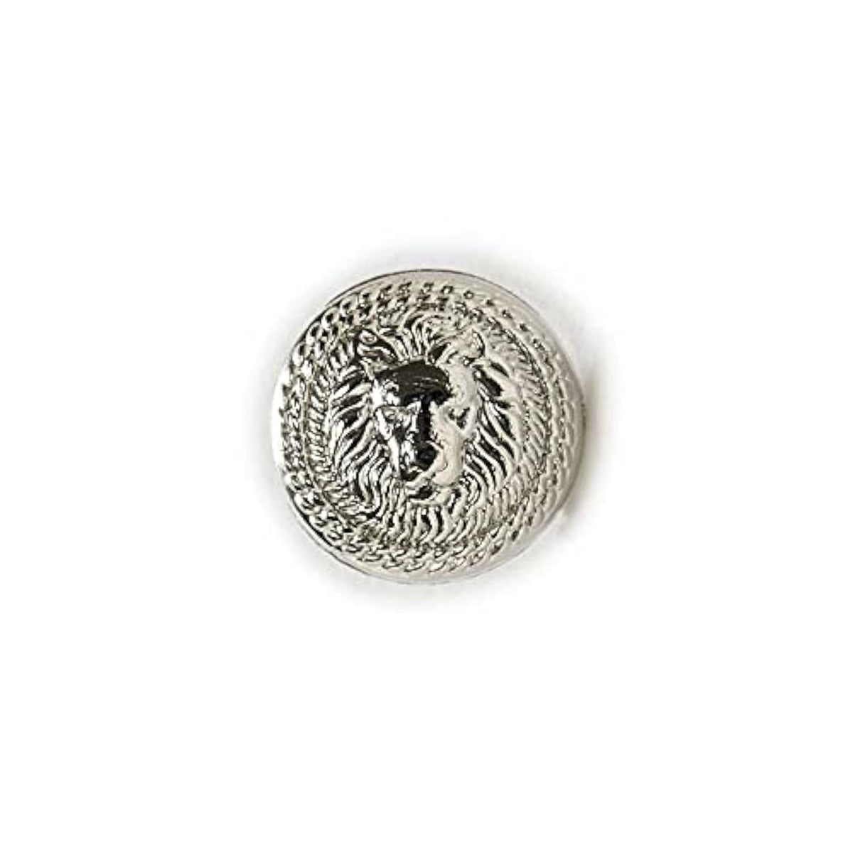 5Pcs Vintage Lion Pattern Shank Metal Button Round For Sewing Clothing