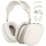 Case For Airpods Max Headphones, Silicone Ear Pad Case Cover/Ear Cups Cover/Headband Covers Accessories For Apple Airpods Max (2024/2020)(Usb-C/Lightning)[4 In 1], Stone