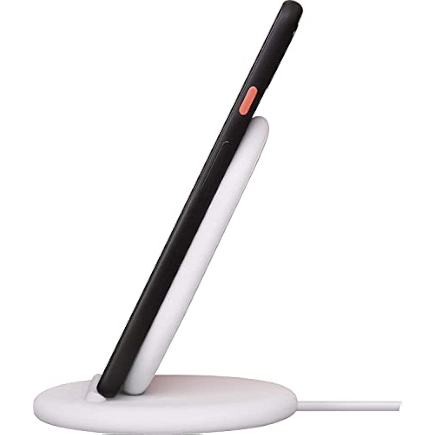 Google Stand Wireless Charger Qi-Certified, Fast Charging iPhone 12 Pro, 12 Pro Max, 12 Mini, 12, iPhone 11 Pro, 11 Pro Max, 11, iPhone SE (2nd Generation)- Retail Packaging (White)