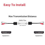 Audio Balun, 2-Pack Stereo Rca To Stereo Rca Audio Extender Over Cat5 / Cat6 U