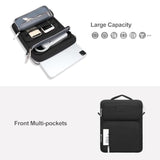 MOSISO 12.9 inch 360 Protective Tablet Sleeve Compatible with iPad Pro 13 M4 & iPad Air 13 M3 M2, iPad Pro 12.9 M2 M1 6/5th, Carrying Case with Front 2 Raised Rectangles & Vertical Pockets, Black