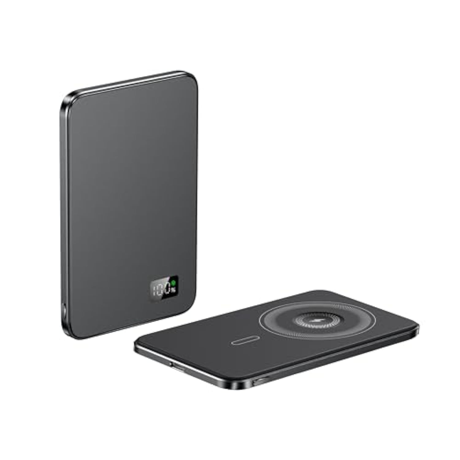 Magnetic Portable Charger, 5,000Mah Wireless Portable Charger With Led Display, Battery Pack, Compatible With Iphone Iphone 16 Pro Max/16 Pro/16, Iphone 15/14/13/12 Series(Black)