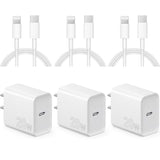 Iphone Fast Charger [Apple Mfi Certified] 3-Pack 6Ft Fast Charging Cable Compatible For Iphone 14/14 Pro Max/13 Pro/12 Pro Max/11 Pro Max/Xs Max Ipad