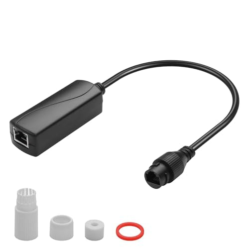 1Pc Gigabit Ethernet Poe Splitter, 48V To 24V Converter High-Speed 1000Mbps Ieee 802.3Af Compliant, For Surveillance Camera, Ip Cameras