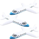3Pcs 40-Inch White Inflatable Airplane Balloons, Outdoor Pool & Party Decorations
