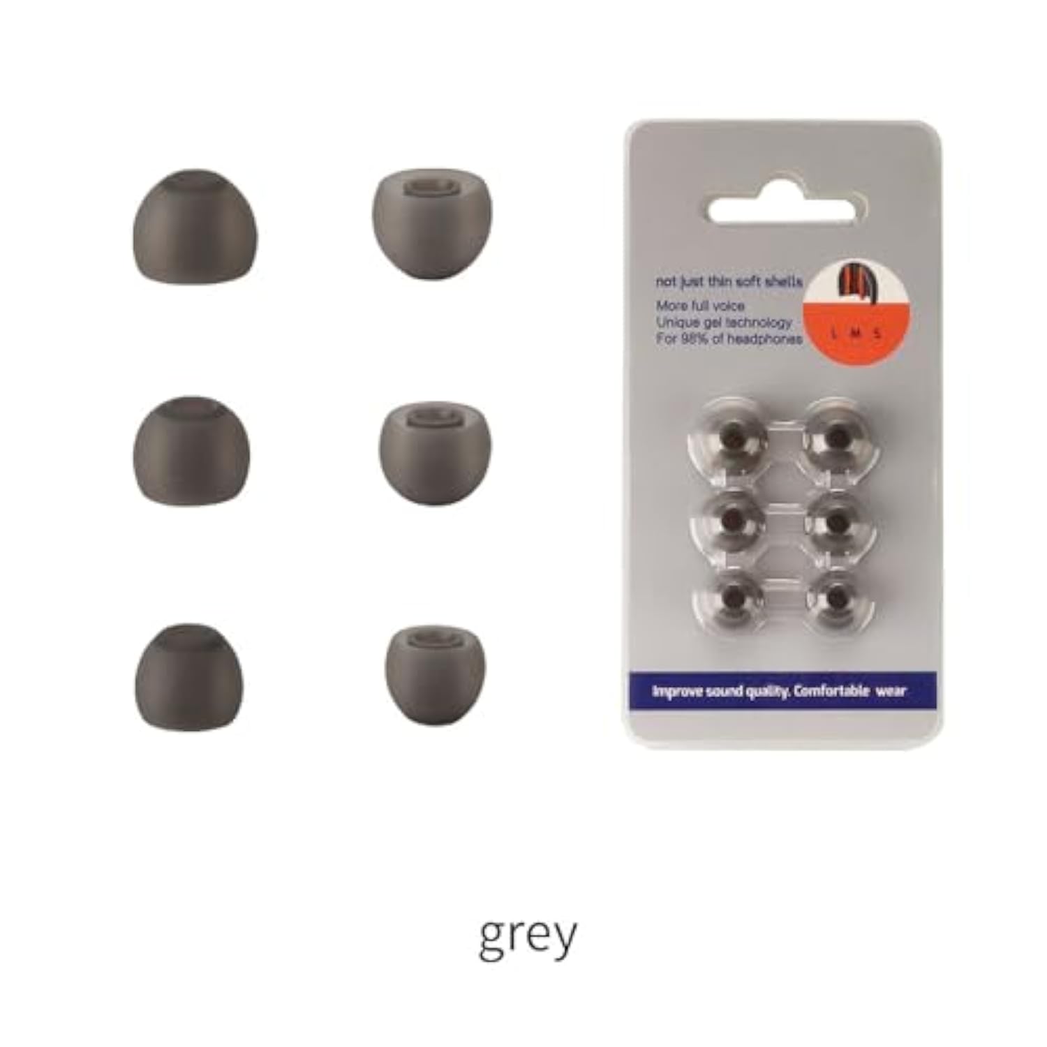 Replacement Ear Caps Cover Compatible With Sony Wf-C700N Eartips, Soft Silicone In-Ear Ear Tips Earbuds Cushions Headset Sleeve Tip Covers, 6 Pairs 3 Sizes