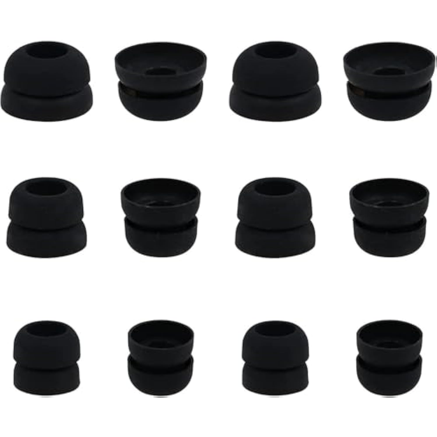 Double Flange Eartips Compatible With Soundcore P20I P30I P40I Earbuds, 6 Pairs S/M/L Sizes Soft Ear Tips Earbuds Tips, Compatible With Soundcore P20I P30I P40I 6 Pairs Black