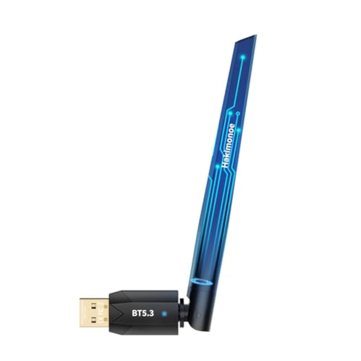 Long Range Usb Bluetooth 5.3 Adapter For Pc, Wireless Dongle Enhanced Antenna For Laptop Desktop Computer Windows 11 10 8.1 7, Linux, Pair N Play Headphones Speaker Mice Keyboard Controller