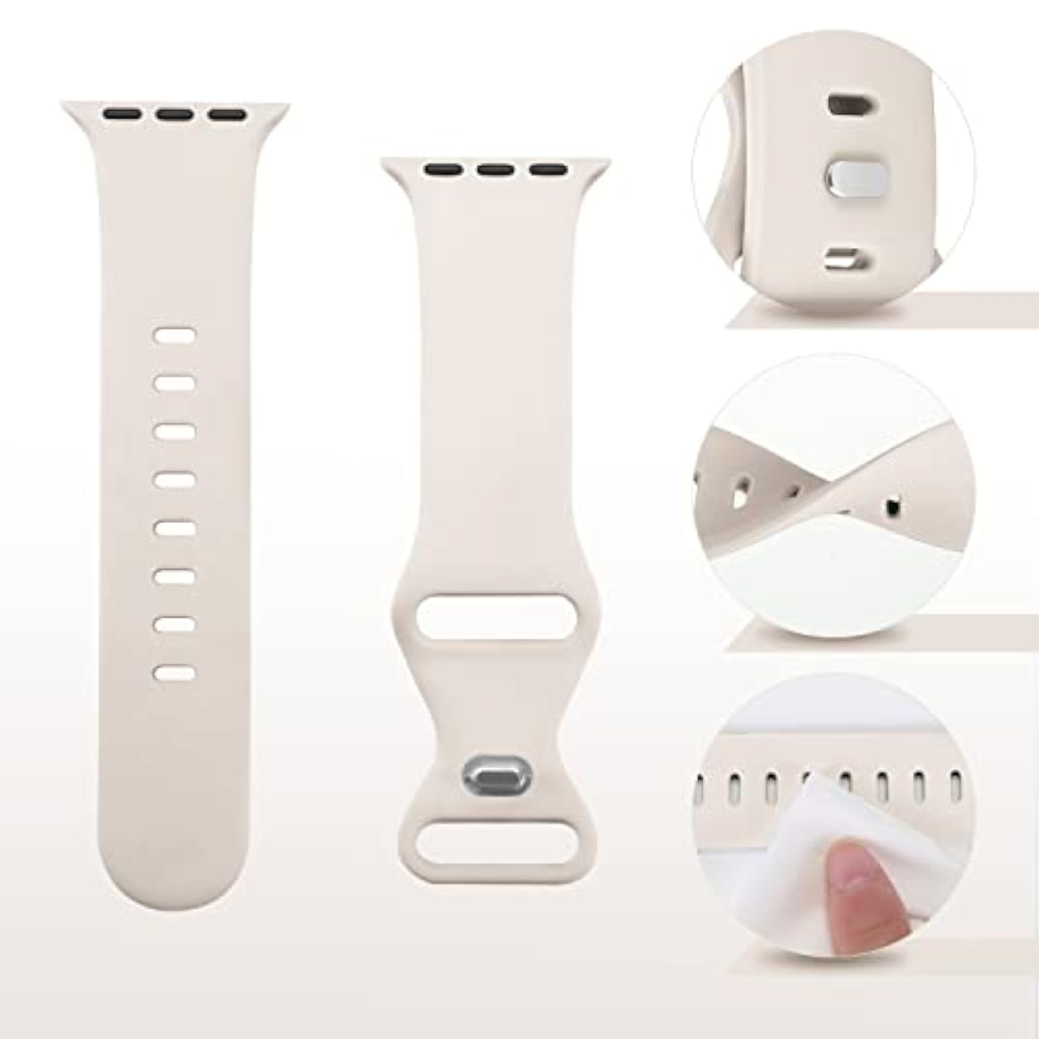 Silicone Sport Bands for Apple Watch Ultra/Series 10-1, Multiple Sizes