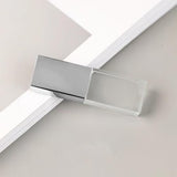 New Crystal Transparent Rectangle Genuine Usb Flash Drive 3.0 Wedding Gift Pen Drive,Memroy Stick,Silver (32, Gb)