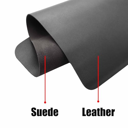 24" X 12" Pu Leather Keyboard Pad Desk Protector Mat For Vanity Makeup Laptop Keyboard Mouse, Black