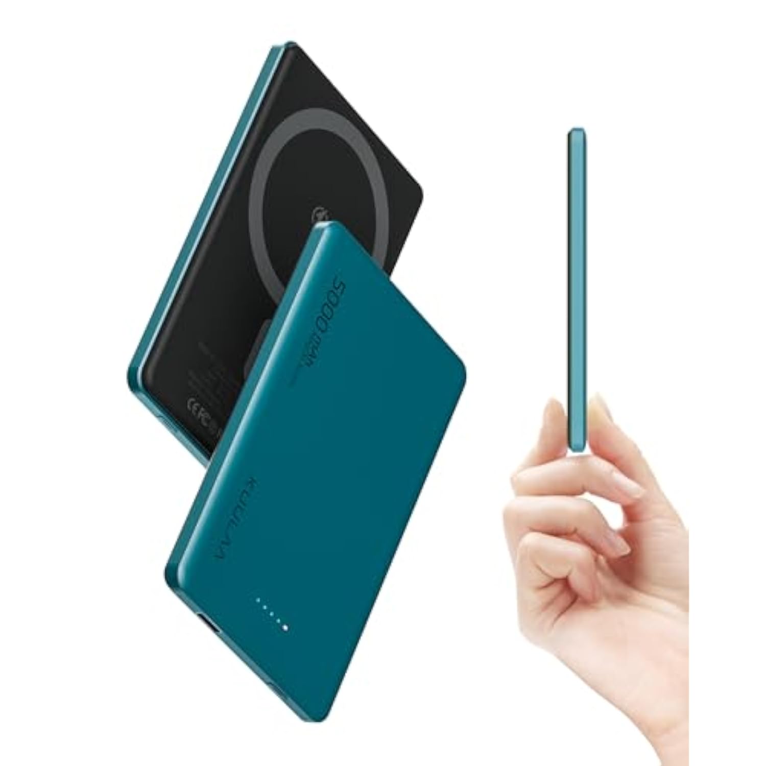 Magsafe Battery Pack 5,000 Mah, 0.3 In Slim Apple Magnetic Portable Charger, Mini Thin Wireless Power Bank With Pd 20 W Two Way Usb-C Charging Compatible With Iphone 15/14/ 13/12 Serie,Green