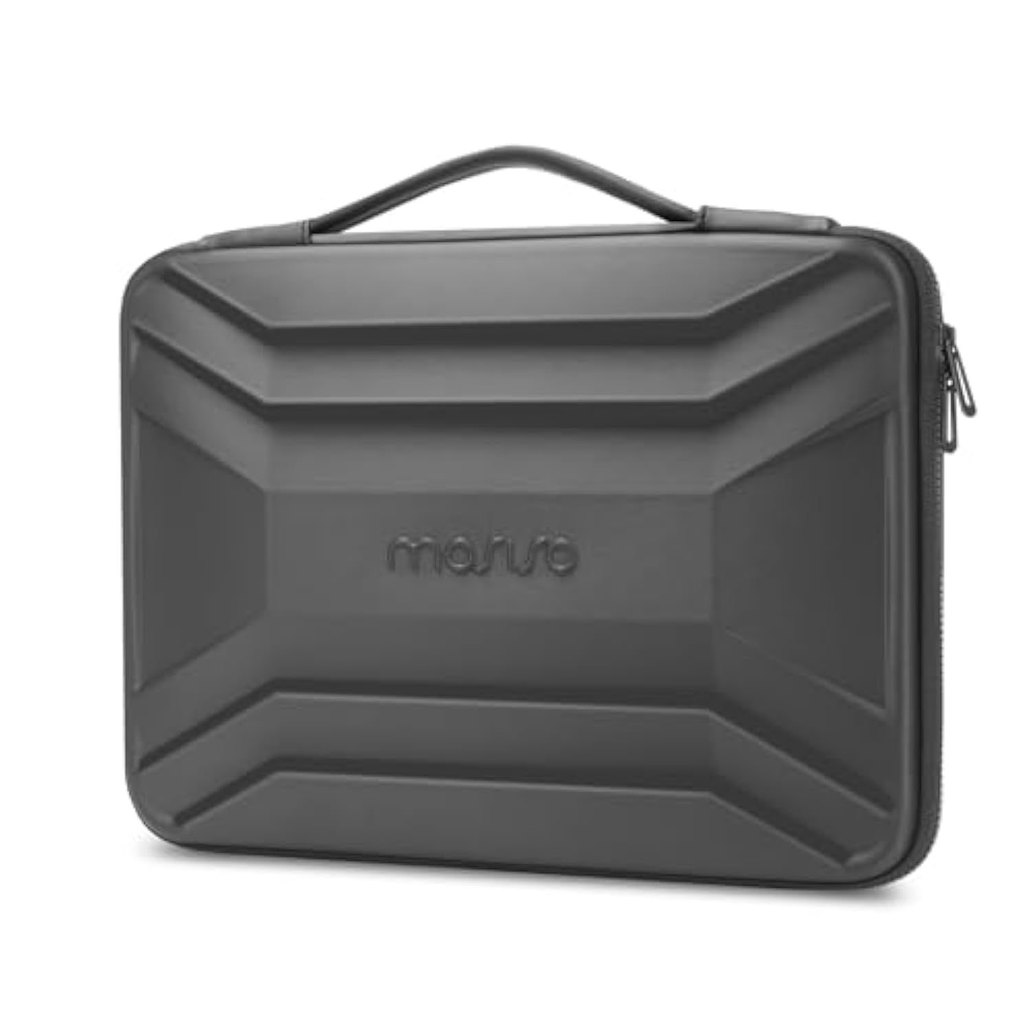 MOSISO 13-14 inch Laptop Hard Case, 13.3 inch Waterproof Shockproof Computer Bag Compatible with MacBook HP Dell, Symmetrical Trapezoid EVA Carrying Laptop Sleeve Hard Shell with Handle, Gray
