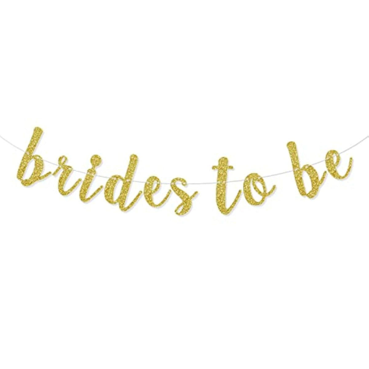 Brides To Be Banner, Lesbian Wedding, Bachelorette Party Decorations Supplies, Mrs & Mrs, Bridal Shower Bunting Garland Sign, No Diy, Gold Glitter