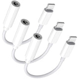 Lightning To 3.5 Mm Headphone Jack Adapter, [Apple Mfi Certified] 3 Pack Iphone 3.5Mm Headphones/Earphones Aux Audio Dongle Adapter Compatible For 14 13 12 11 Xs Xr X 8 7, Support All Ios