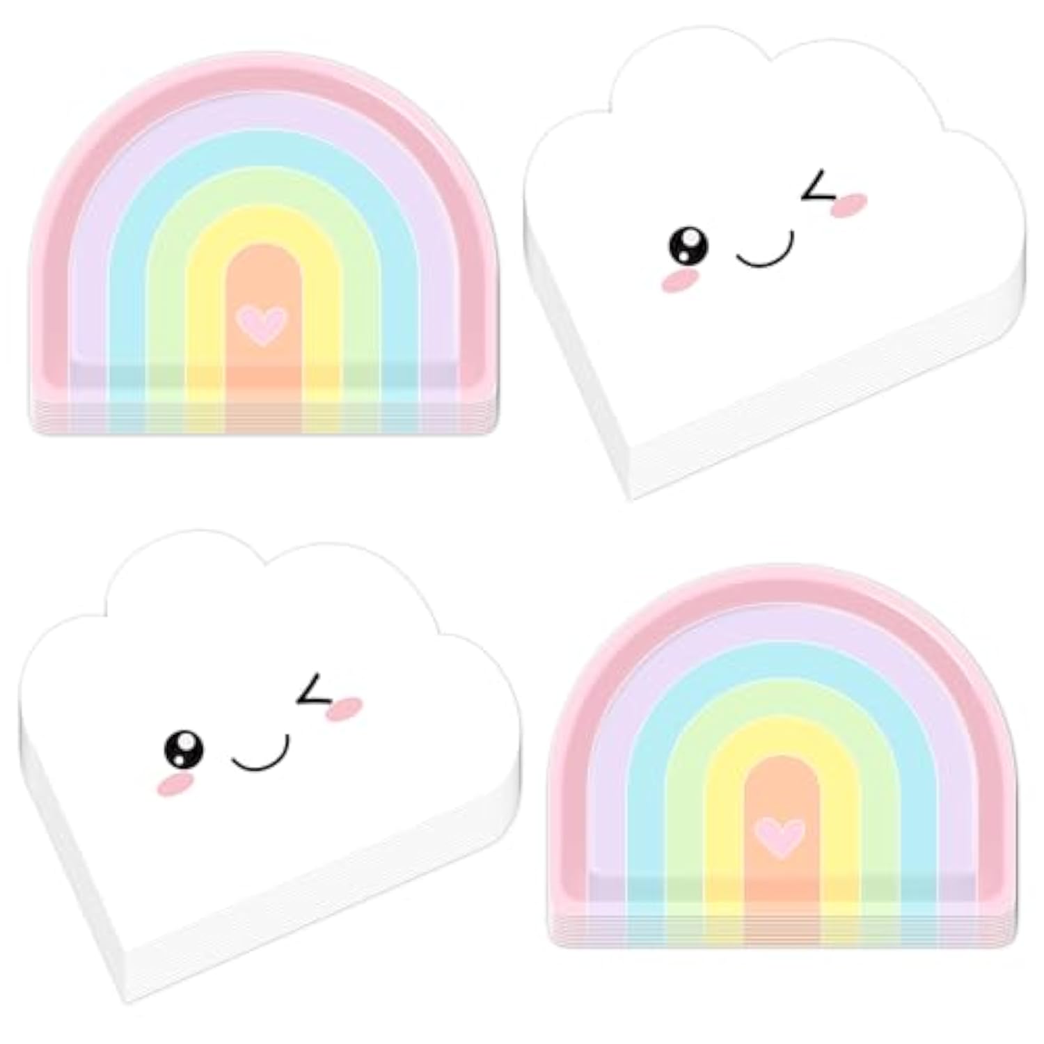 50Pcs Boho Rainbow Party Decorations Cloud Paper Plates And Napkins Rainbow Shaped Paper Plates Disposable Cloud Shaped Napkins For Kids Boys And Girls Birthday Baby Shower Clouds Party Decorations