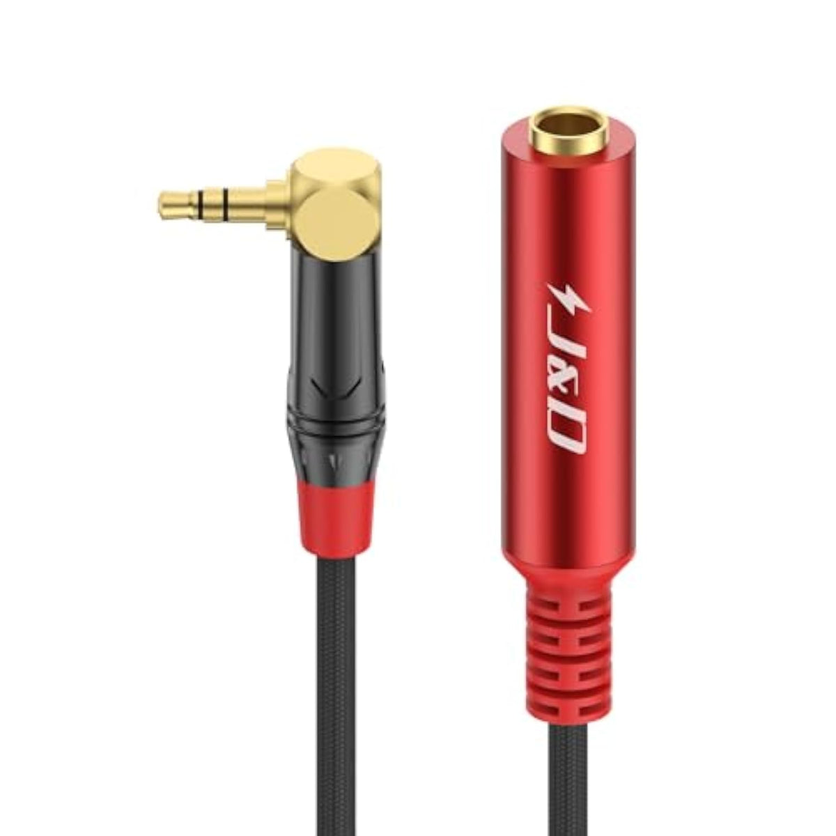 1/4 To 3.5Mm Headphone Adapter, Trs 1/4 Inch To 1/8 Inch Stereo Audio Adapter Cable, 6.35Mm Female To 3.5Mm Male Stereo Audio Adapter For Headphone, Amplifiers, Guitar, Amp, 1Ft / 30 Cm, Red