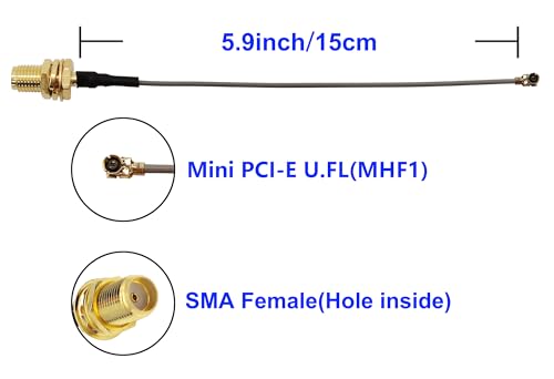 915Mhz Lora Antenna Indoor 3Dbi Gain Omni Sma Male + U.Fl Mhf1 Cable 2 Pcs