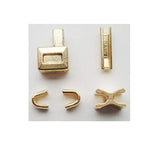 2 Sets Gold #5 Metal Zipper Bottom Stop Head Box Zipper Insertion Pin,