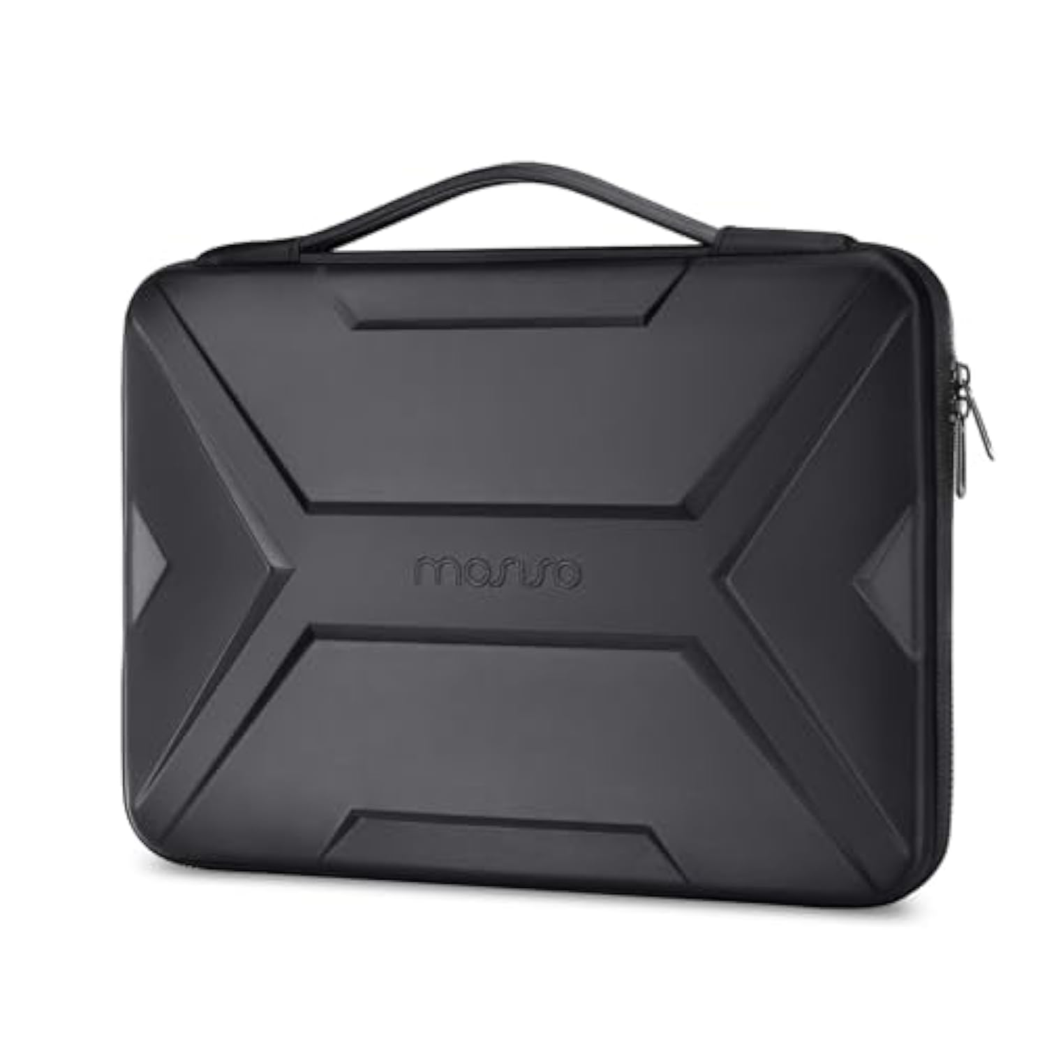 MOSISO 15-16 inch Laptop Hard Case, 15.6 inch Waterproof Shockproof Computer Bag Compatible with MacBook HP Dell,Artistic Geometric EVA Carrying Sleeve Laptop Case Hard Shell with Handle, Black