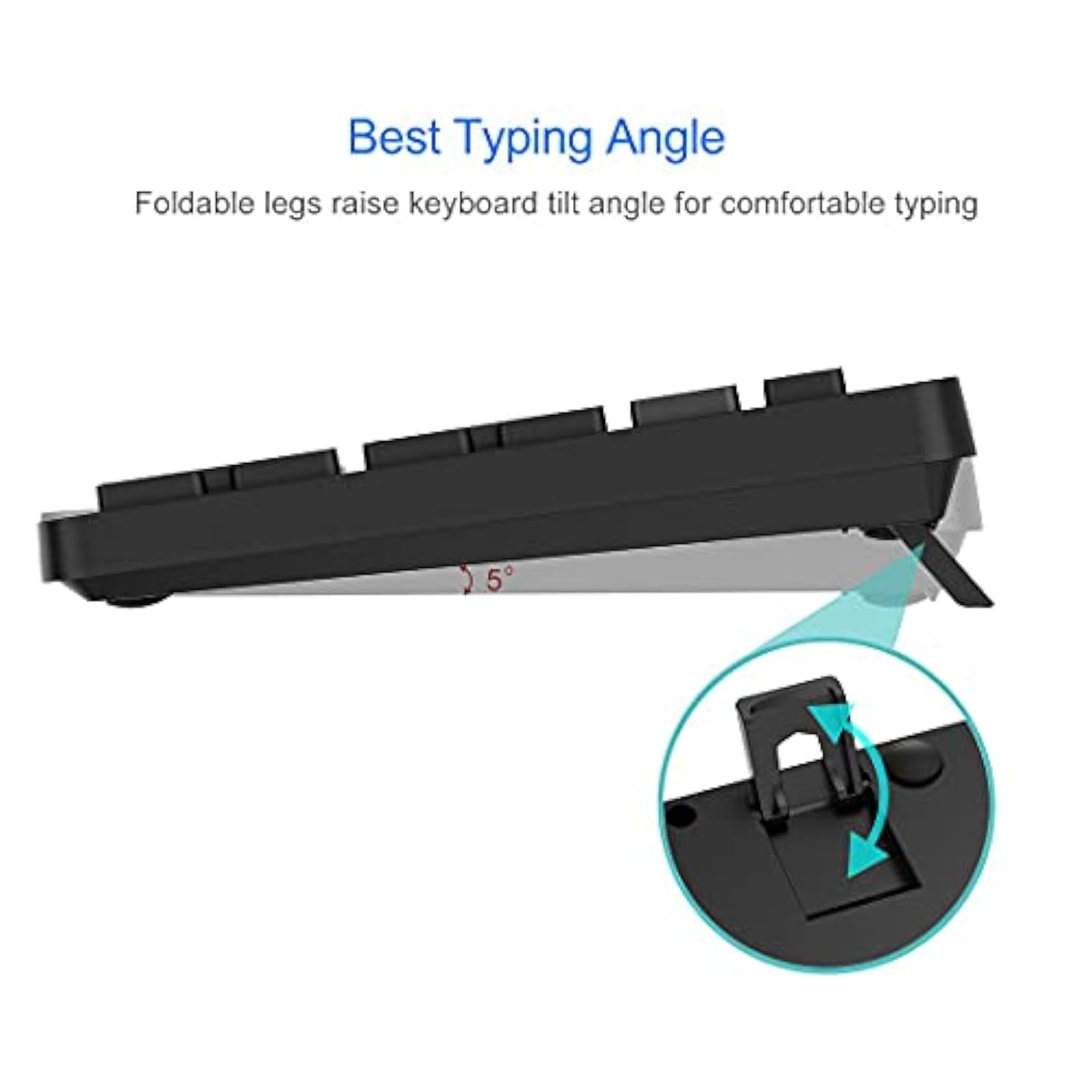 2.4G Wireless Keyboard Ultra Slim Full Size Keyboard With Numeric Keypad And Media Hotkey For Computer/Desktop/Pc/Laptop/Surface/Smart Tv And Windows 11/10/ 8/7