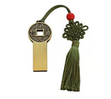 Auspicious Metal Usb Flash Drive With Chinese Style Bronze Retro Brass Coin Shaped Usb Drive Music Storage Pendrive (Bronze Ruyi 64Gb)