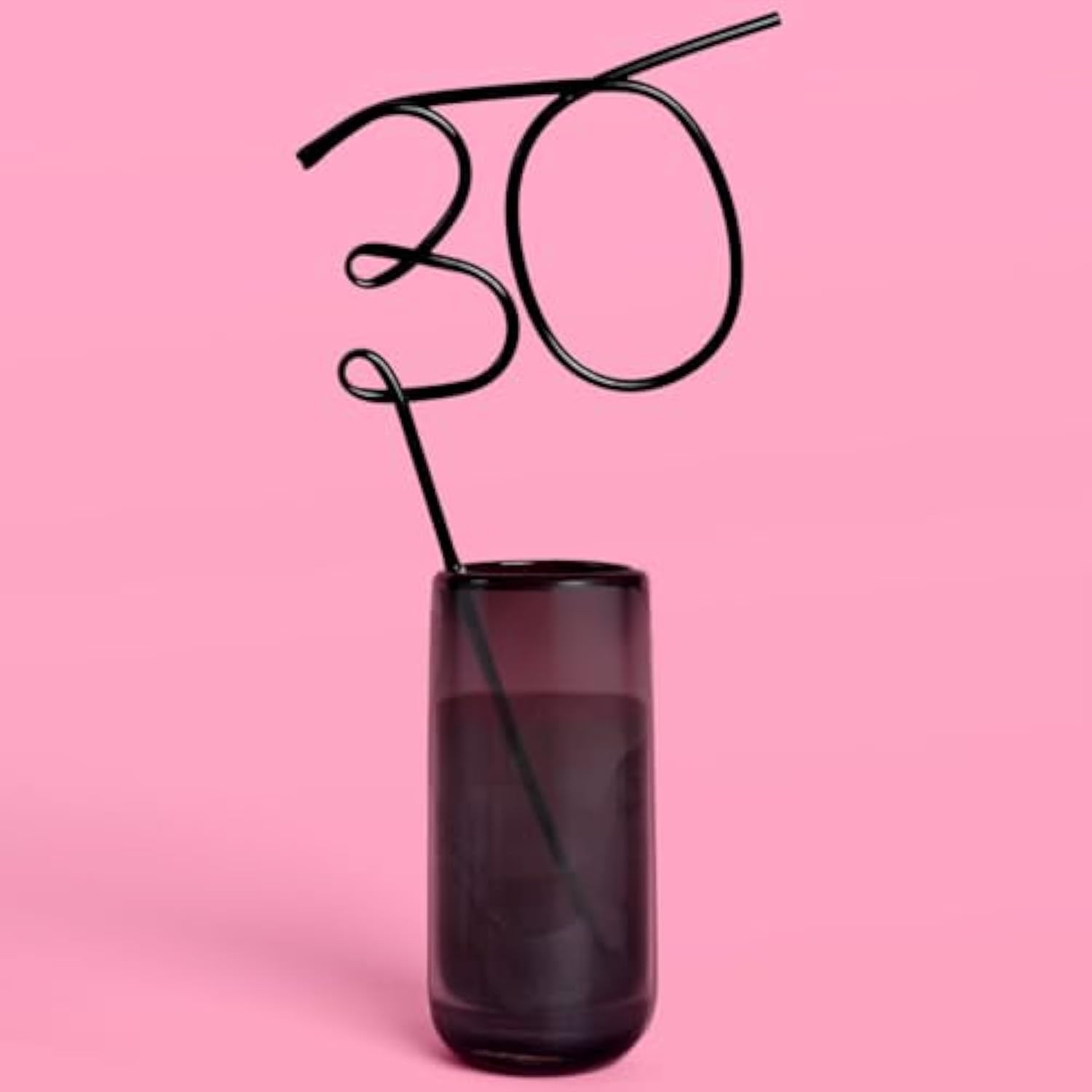 30Th Birthday Party Xl Black 30 Straw | Bday Decorations, Thirty, Millennial Birthday Girl Gift, Bday Drinkware Supplies, Funny Gag Gift, 30 Flirty And Thriving