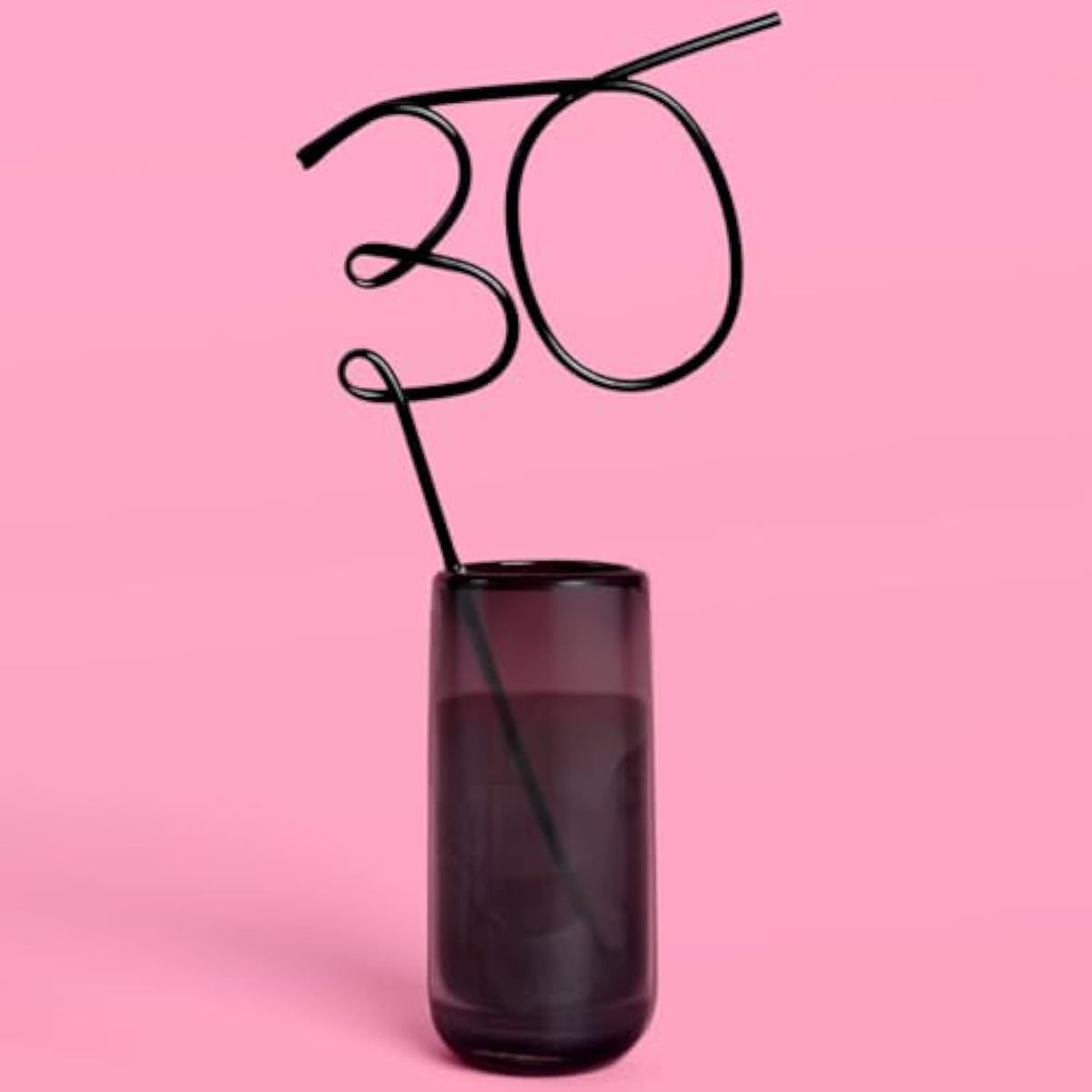 30Th Birthday Party Xl Black 30 Straw | Bday Decorations, Thirty, Millennial Birthday Girl Gift, Bday Drinkware Supplies, Funny Gag Gift, 30 Flirty And Thriving