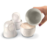 M-Cups Matryoshka Measuring Cups, Set Of 6, Russian Doll Nesting Measuring Cups, White