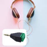 6Pcs 3.5Mm Stereo Male To Av 3-Screw Terminal Block Headphone Balum Connector