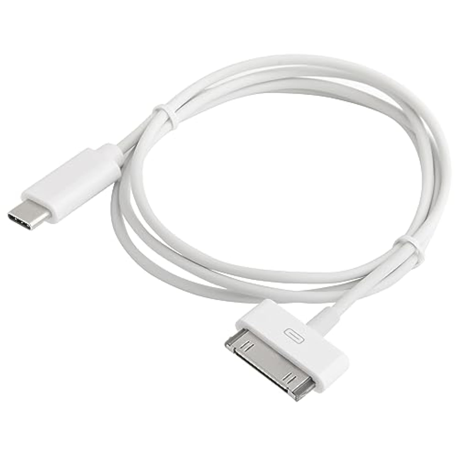 KabelDirekt 30-Pin to USB C Adapter Cable for iPhone 4S/4/3G/3/1, iPad 3/2/1, iPod 3 – 3ft – Male to Male, White (Next-Generation Data/Charging Cable from USB-C to Dock Connector)