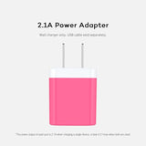 2 Pack Dual Usb Wall Chargers, 2.1A, Compatible With Iphone, Samsung, Lg, Moto, Kindle, Fast Charging, Ul Certified