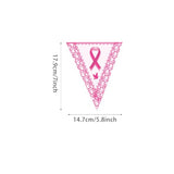 Breast Cancer Awareness Triangle Bunting Banner Pink Ribbon Decorations