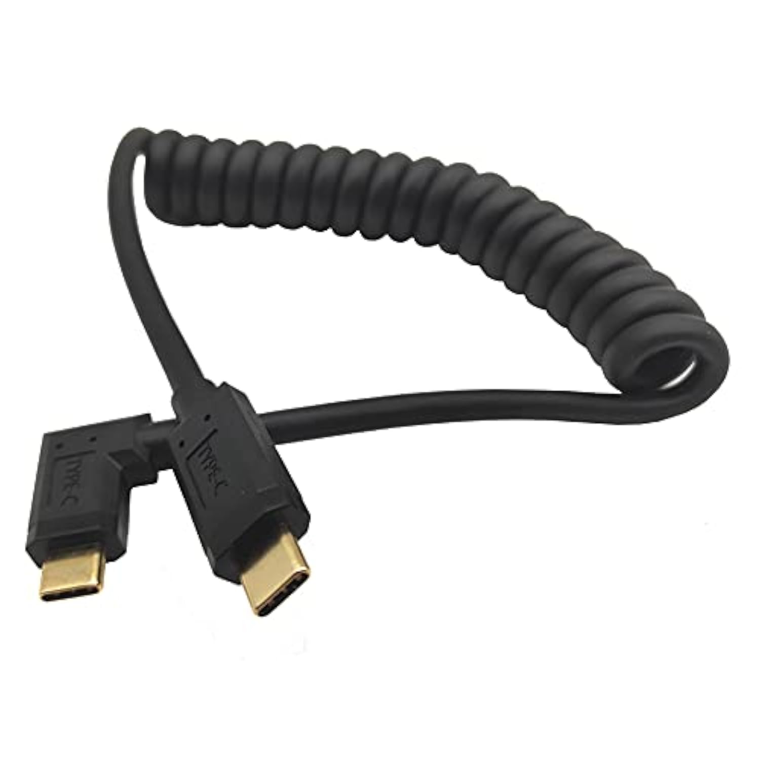 Usb C Cable, Usb 3.1 Type C (Usb-C) Male To Male Coiled Spring Spiral Cable, 3