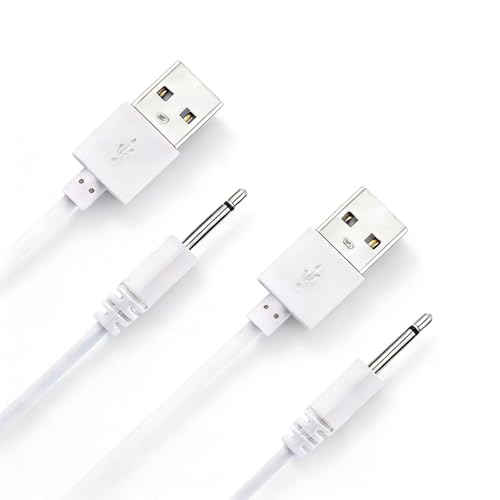 2.7Ft Wand Charger Replacement, 2.5mm USB to DC Fast Charging Cable Massager Charger Cord, 2 Pack