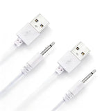 2.7Ft Wand Charger Replacement, 2.5mm USB to DC Fast Charging Cable Massager Charger Cord, 2 Pack
