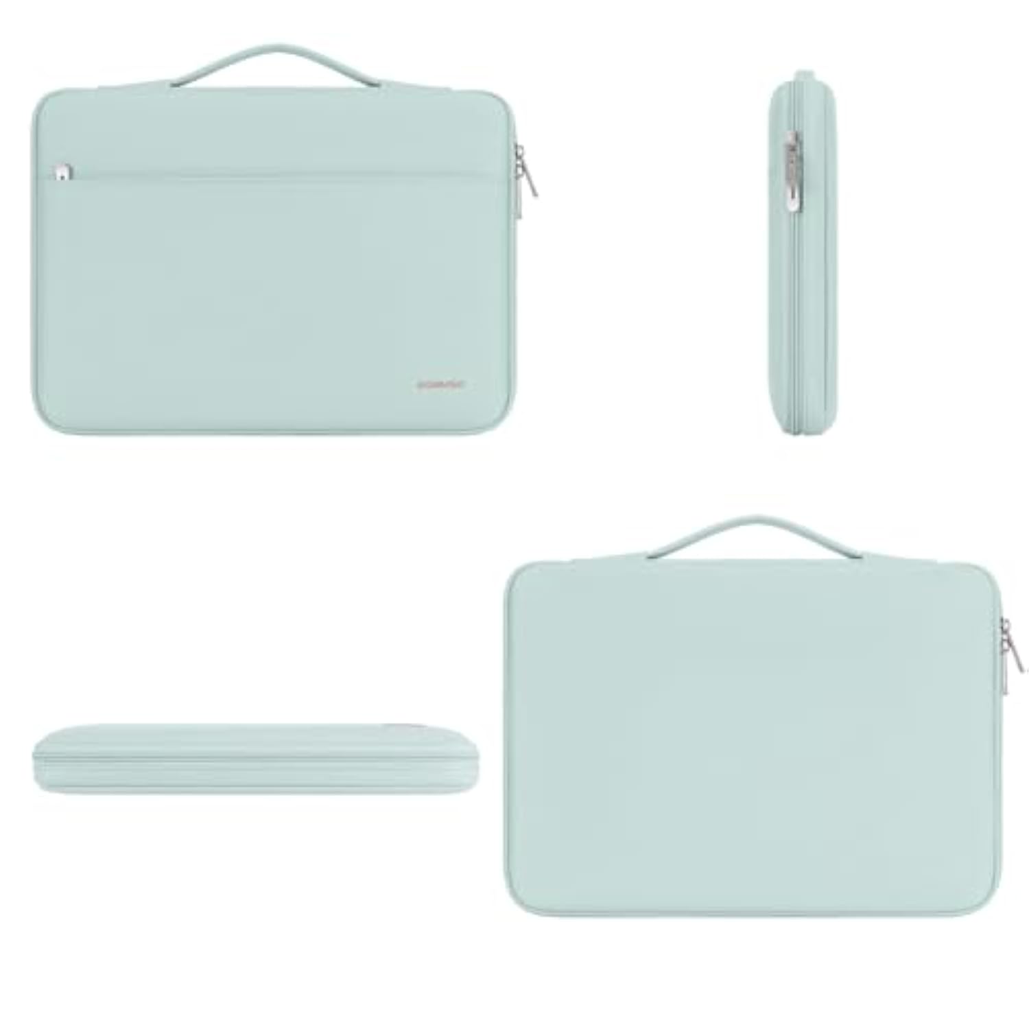 17 Inch Laptop Sleeve Canvas Notebook Portable Carrying Bag Case Handbag For 17" Zbook Fury 17,3 G8 /17,3" Hp Pavilion 17/Ideapad 3 Gen 7/Chromebook 317, Mint Green