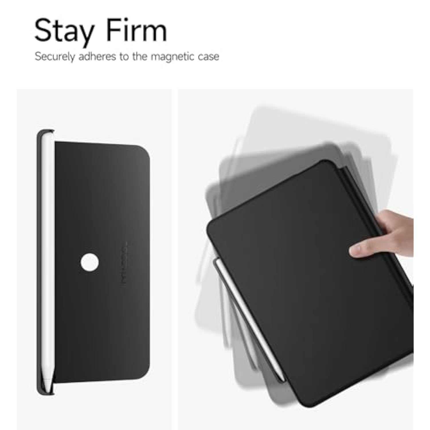 Apple Pencil 2nd Gen Holder Magnetic Case Compatible with iPad Black