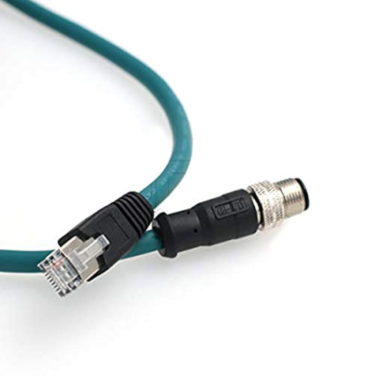 M12 4-Pin Male To Rj45 E4 Plug High Flex Cat5E Industrial Ethernet Cable Dynam
