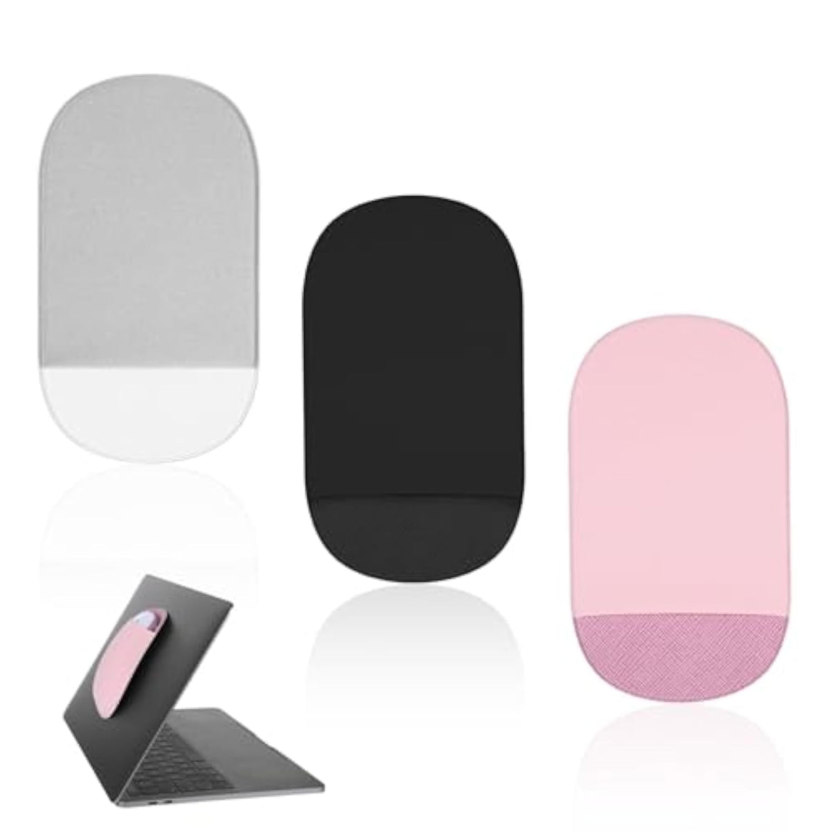 3 Pack Wireless Mouse Holder For Laptop, Slim Universal Laptop Mouse Holder Stick On, Self-Adhesive Magic Case Mice Pouch Pocket For Laptops, Reusable No Glue Residue Storage Bag For Office Home