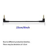 3.5Mm Trrs Cable, (2-Pack) Gold Plated 90 Degree Right & Left Angled 3.5Mm Stereo 4-Pole Male To Male Auxiliary Audio Cable For Smartphones,Tablets,Players Microphone(4-P,9Inch)