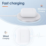 Wireless Charging Case Compatible With Airpods 3Rd Gen, Replacement Case With Airpod 3Rd Generation, Built-In 660 Mah Battery With Bluetooth Pairing Sync Button(White)
