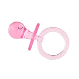 Acrylic Glass Plastic Cute Small Baby Pacifiers For Baby Shower Decorations, Table Scatter, Party Favors, Games & Activities (36 Pieces)(Pink)