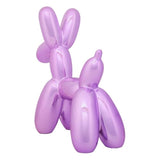Halloween Balloon Dog Figurine, 11" Purple Resin Balloon Animal Statue Decoration