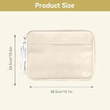 Cute Laptop Sleeve Bag - Waterproof Notebook Storage Case For School Office, White (15In)