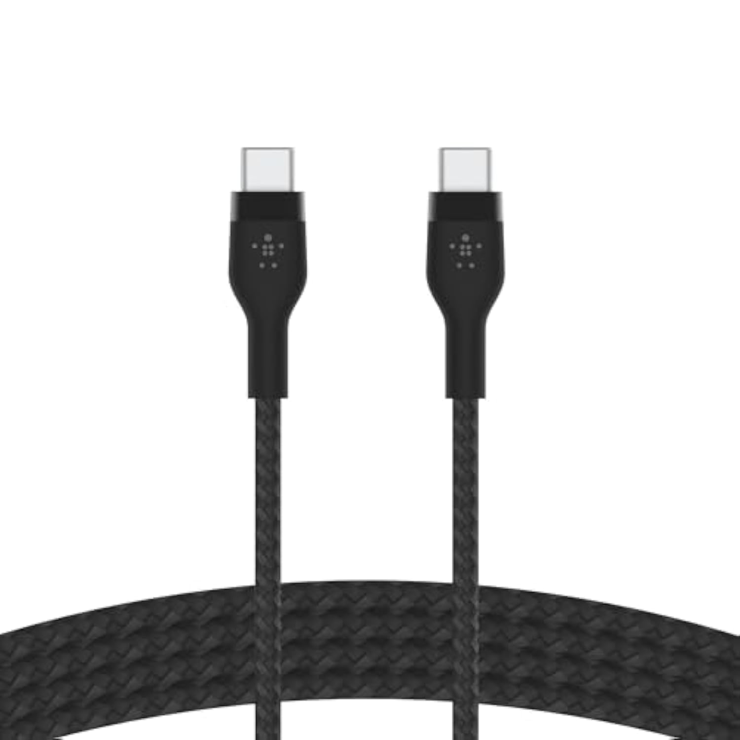 Belkin BoostCharge Pro Flex Braided USB-C to USB-C Charger Cable (2M/6.6ft), USB-IF Fast Charging Cable for iPhone 16 Series, Macbook Pro, iPad Pro, Galaxy S25, S24, Nintendo Switch 2 & More - Black