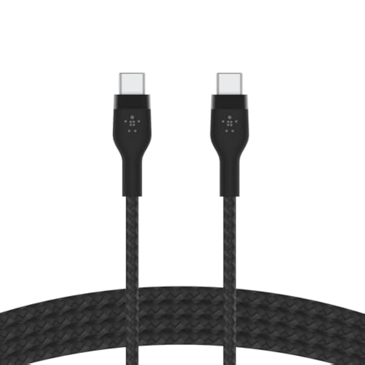 Belkin BoostCharge Pro Flex Braided USB-C to USB-C Charger Cable (2M/6.6ft), USB-IF Fast Charging Cable for iPhone 16 Series, Macbook Pro, iPad Pro, Galaxy S25, S24, Nintendo Switch 2 & More - Black
