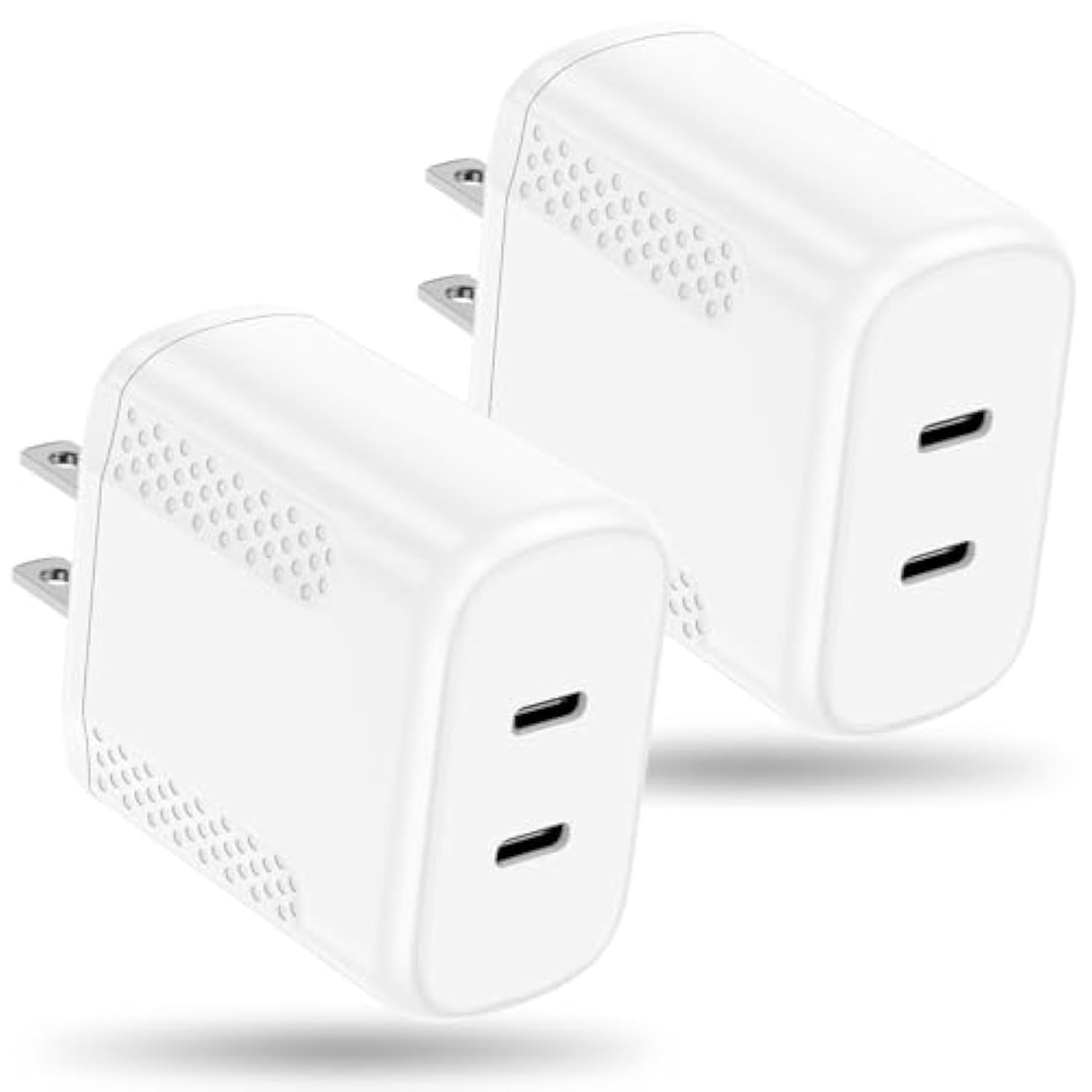 40W Dual Usb C Charger Block,2-Port Fast Usb-C Power Adapter Wall Charger Plug Type C Charging Block For Laptop Computer & Tablets/Phones Iphone 15/14/13/12/11/X, Ipad,Samsung,Google ?2 Pack?