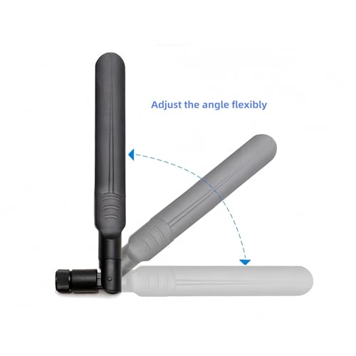 Dual Band Wifi Antenna 2.4Ghz 5.8Ghz 8Dbi Wifi Rp-Sma Male Antenna For Wireless Routers Pc Desktop Surveillance Monitor (2-Pack)